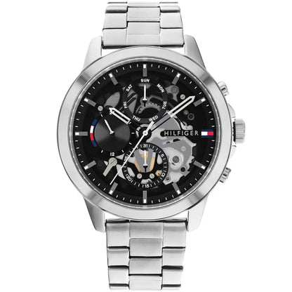 Tommy Hilfiger Henry 1710477 Men's Silver Steel Skeleton Dial Watch