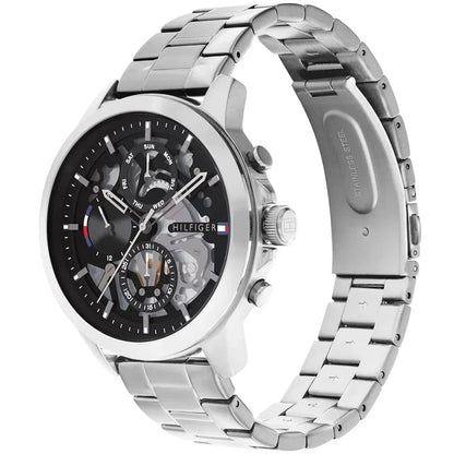 Tommy Hilfiger Henry 1710477 Men's Silver Steel Skeleton Dial Watch