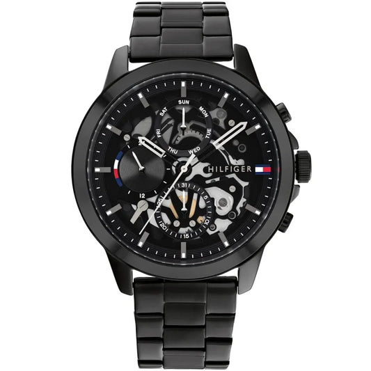 Tommy Hilfiger Henry 1710478 Black Skeleton Dial Men's Watch