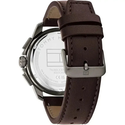 Tommy Hilfiger Walker 1710623 Multi-Function Grey Dial Men's Brown Leather Watch