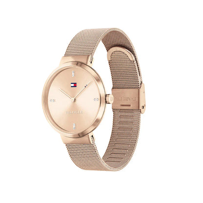 Tommy Hilfiger Liberty 1782218 Rose Gold Case Rose Gold Dial Mesh Women's Watch