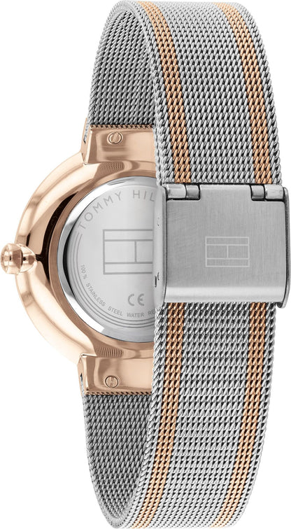 Tommy Hilfiger Liberty 1782221 Two-Tone Silver & Rose Gold Mesh Women's Watch