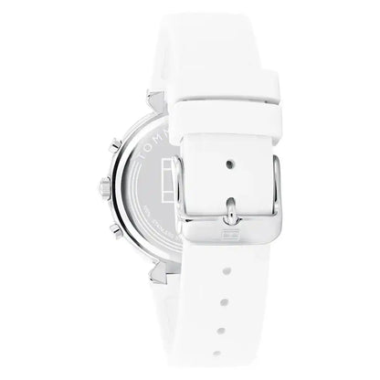 Tommy Hilfiger Ivy 1782342 Women's Silver Case White Dial White Rubber Watch