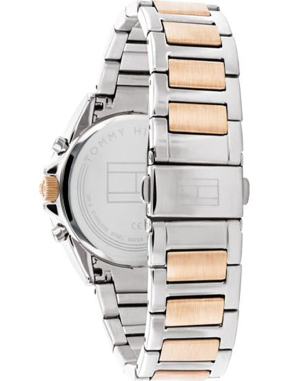 Tommy Hilfiger Kennedy 1782387 Two-Tone Silver & Rose Gold Crystal Bezel Women's Watch