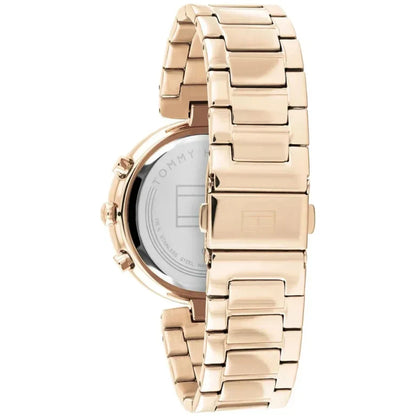 Tommy Hilfiger Luna 1782391 Gold Case Rose Gold Dial Crystal Bezel Women's Watch