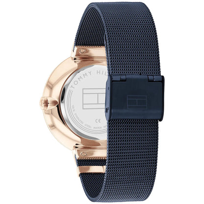 Tommy Hilfiger Lidia 1782541 Rose Gold Case Blue Dial Blue Mesh Women's Watch