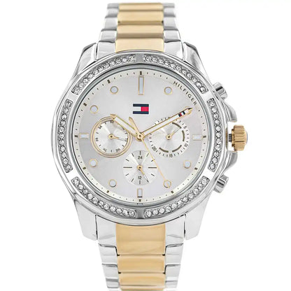 Tommy Hilfiger Brooklyn 1782615 Two-Tone Silver & Gold Crystal Bezel Women's Watch