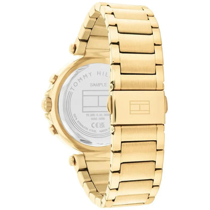 Tommy Hilfiger Emily 1782703 Gold Case Silver Dial Crystal Bezel Women's Watch