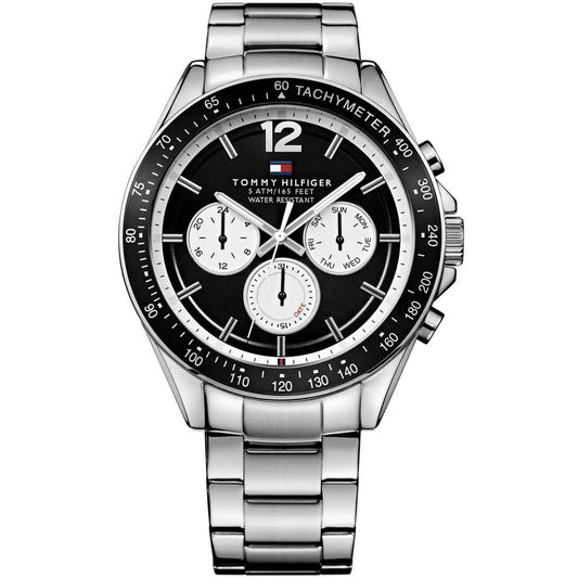 Tommy Hilfiger Luke 1791120 Silver Case Black Dial Sport Men's Watch