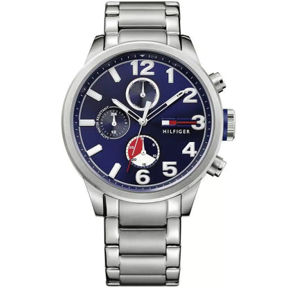 Tommy Hilfiger Jackson 1791242 Silver Case Blue Dial Steel Men's Watch