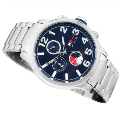 Tommy Hilfiger Jackson 1791242 Silver Case Blue Dial Steel Men's Watch