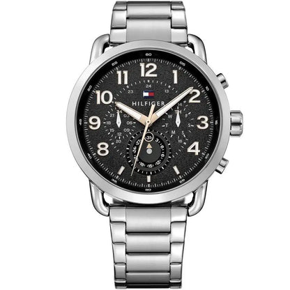 Tommy Hilfiger Briggs 1791422 Silver Case Black Dial Steel Men's Watch