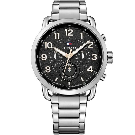 Tommy Hilfiger Briggs 1791422 Silver Case Black Dial Steel Men's Watch