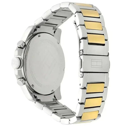 Tommy Hilfiger Decker 1791559 Two-Tone Case Black Dial Stainless Steel Men's Watch