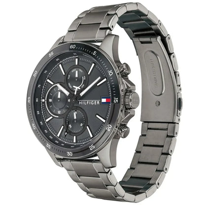 Tommy Hilfiger Bank 1791719 Multi-Function Grey Gunmetal Men's Watch