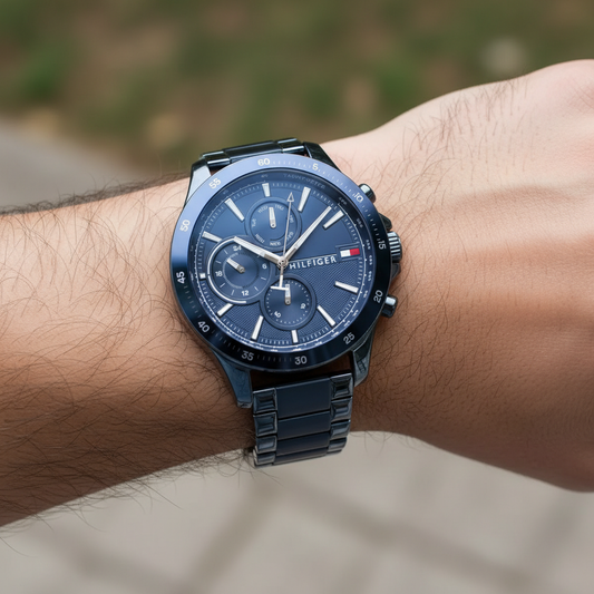 Tommy Hilfiger Bank 1791720 Multi-Function Blue Dial Men's Watch
