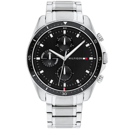 Tommy Hilfiger Parker 1791835 Silver Case Black Dial Steel Men's Watch
