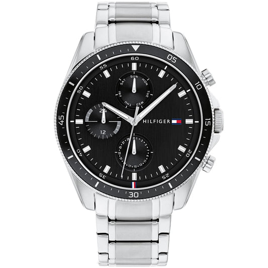 Tommy Hilfiger Parker 1791835 Silver Case Black Dial Steel Men's Watch