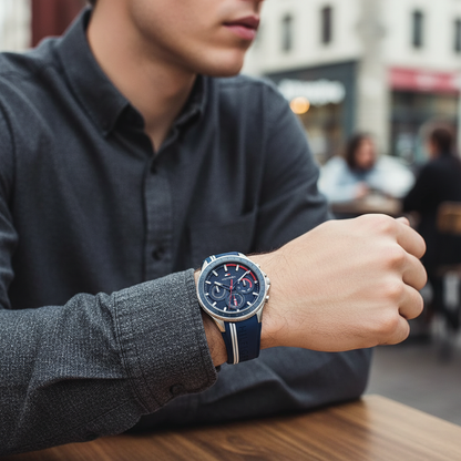 Tommy Hilfiger Aiden 1791859 Silver Case Blue Dial Blue Silicone Men's Watch