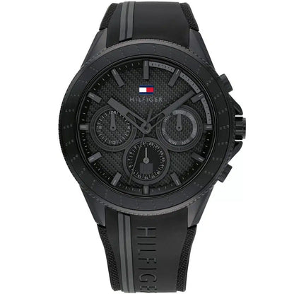 Tommy Hilfiger Aiden 1791861 Black Case Black Dial Silicone Men's Watch