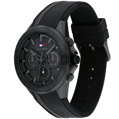 Tommy Hilfiger Aiden 1791861 Black Case Black Dial Silicone Men's Watch