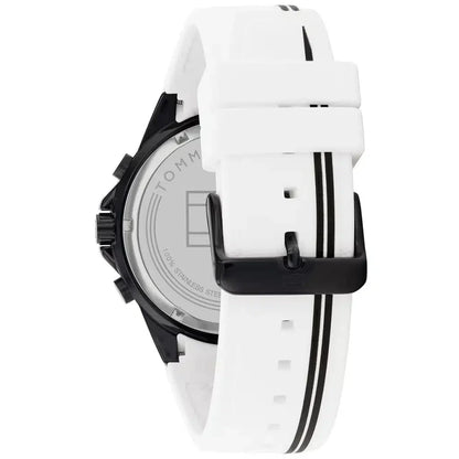 Tommy Hilfiger Aiden 1791862 Black Case White Dial White Silicone Men's Watch