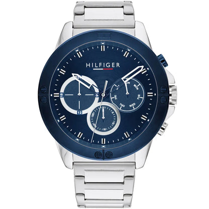 Tommy Hilfiger Harley 1791932 Men's Silver Steel Watch with Blue Dial