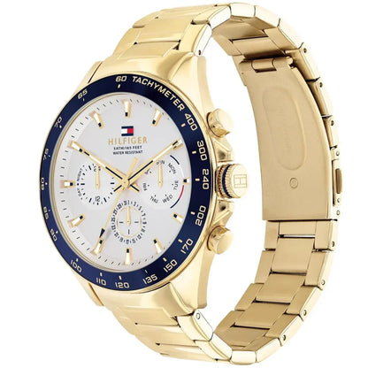 Tommy Hilfiger Owen 1791969 Men's Gold-Tone Steel Watch with White Dial