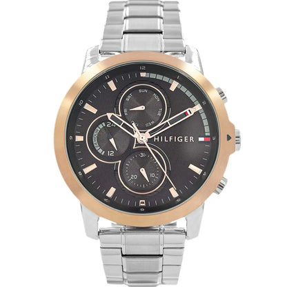 Tommy Hilfiger Jameson 1792050 Silver & Rose Gold Grey Dial Men's Watch
