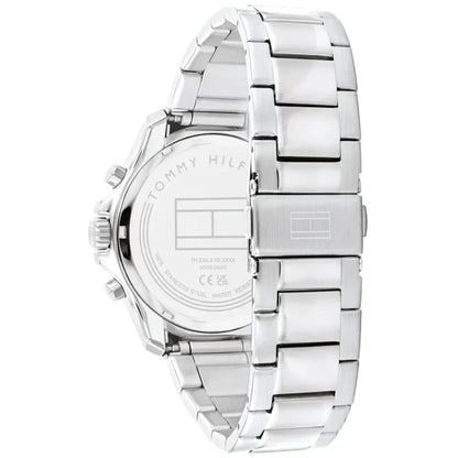Tommy Hilfiger Jordan 1792094 Silver Case Blue Dial Dual Time Men's Watch