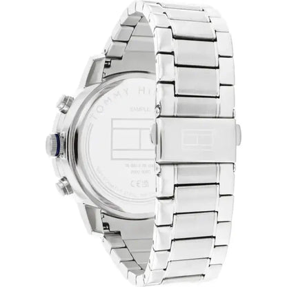 Tommy Hilfiger Men’s Watch – Model 1792104 Troy | Elegant Blue Dial with Silver Stainless-Steel Strap