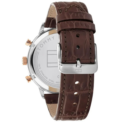 Tommy Hilfiger Jameson 1791798 Rose Gold Case Black Dial Black Leather Men's Watch