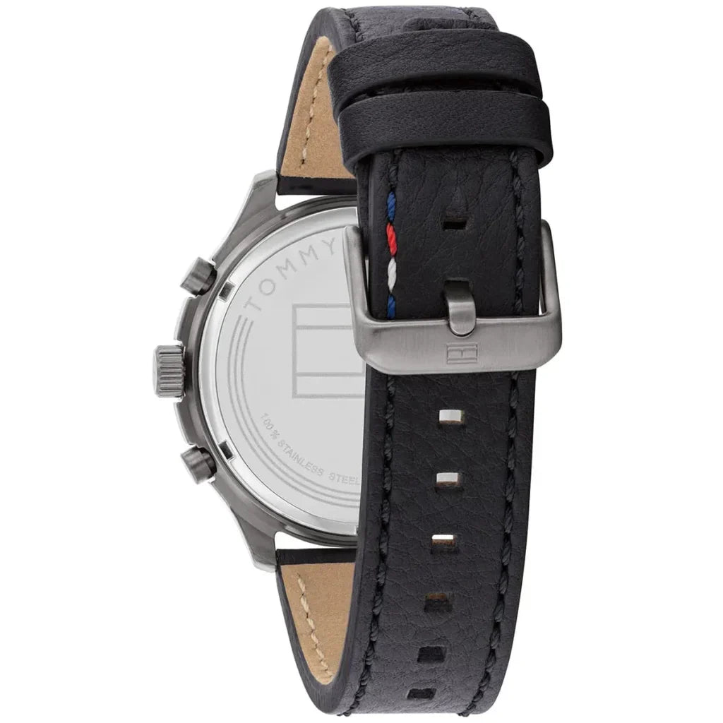 Original Tommy Hilfiger Men's Watch - Olive Green Dial & Black Leather (1791856)