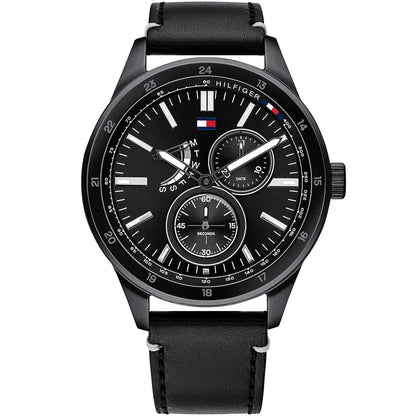 Original Tommy Hilfiger Austin Men's Watch - Black Case & Black Leather (1791638)
