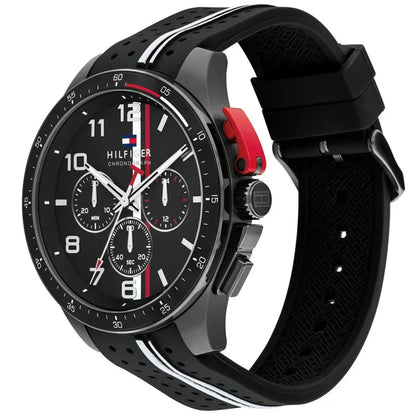 Original Tommy Hilfiger Men's Watch - All Black Rubber Strap (1792168)
