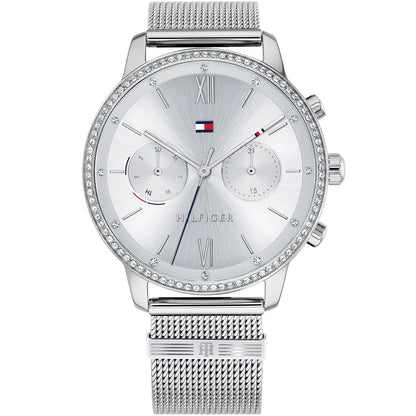 Original Tommy Hilfiger Blake Women's Watch - Silver Mesh Steel & Crystal Bezel (1782301)