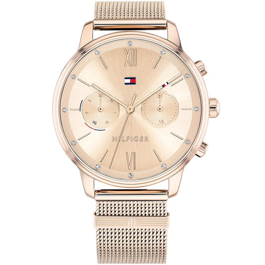 Original Tommy Hilfiger Blake Women's Watch - Gold Mesh Steel & Crystal Bezel (1782303)