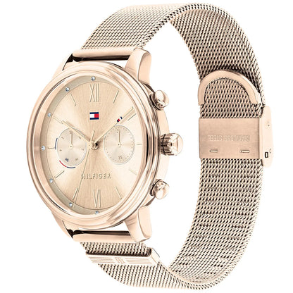 Original Tommy Hilfiger Blake Women's Watch - Gold Mesh Steel & Crystal Bezel (1782303)