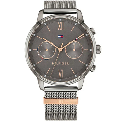 Original Tommy Hilfiger Blake Women's Watch - Grey Mesh Steel & Crystal Bezel (1782304)