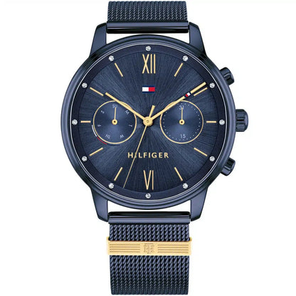 Original Tommy Hilfiger Blake Women's Watch - Navy Mesh Steel & Crystal Bezel (1782305)