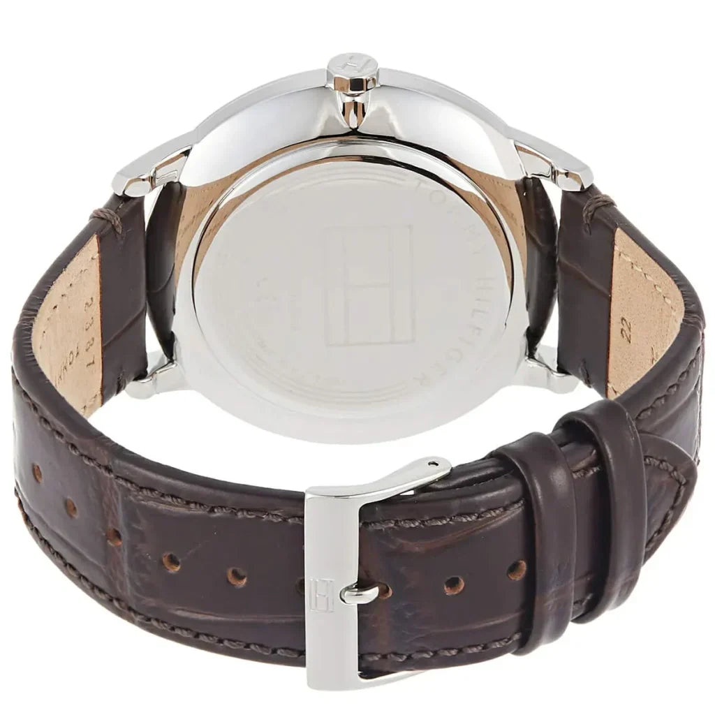 Original Tommy Hilfiger Men's Watch - Silver Case & Brown Leather (1710389)