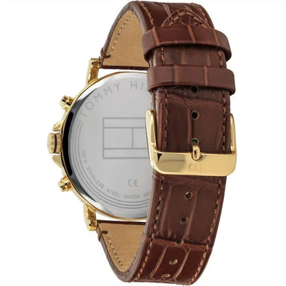 Original Tommy Hilfiger Men's Watch - Gold Case & Brown Leather (1710380)