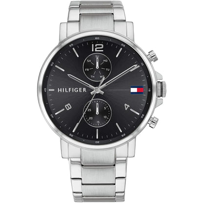 Original Tommy Hilfiger Daniel Men's Watch - Silver Steel & Black Dial (1710413)