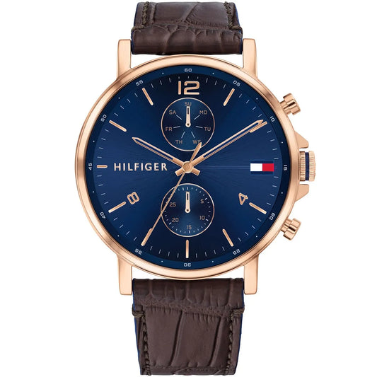 Original Tommy Hilfiger Men's Watch - Rose Gold Case & Brown Leather (1710418)