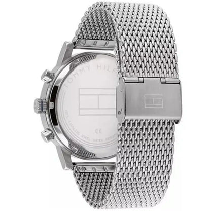 Original Tommy Hilfiger Kane Men's Watch - Silver Mesh Steel & Grey Dial (1710402)