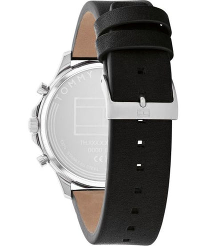 Original Tommy Hilfiger Men's Watch - Silver Case & Black Rubber (1710495)