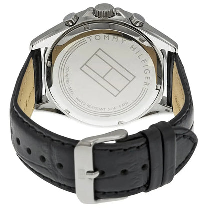 Original Tommy Hilfiger Luke Men's Watch - Silver Case & Black Leather (1791117)