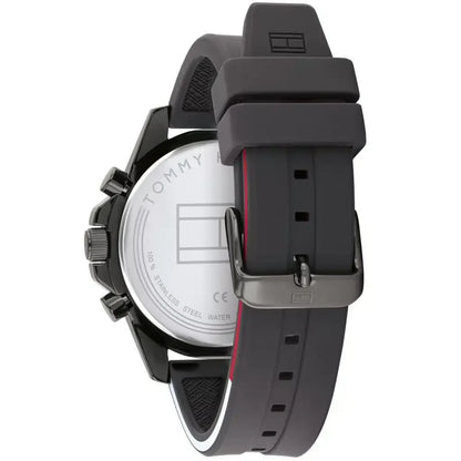 Original Tommy Hilfiger Men's Watch - Gunmetal Case & Gray Rubber (1791792)