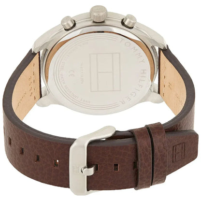 Original Tommy Hilfiger Men's Watch - Silver Case & Brown Leather (1791785)