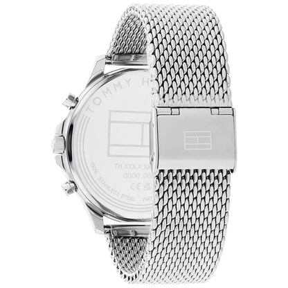 Original Tommy Hilfiger Ryder Men's Watch - Silver Mesh Steel & Black Dial (1710498)